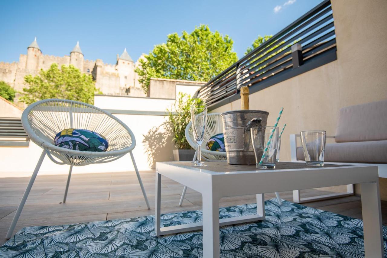 La Terrasse De La Tour Pinte. Apartment Carcassonne Ngoại thất bức ảnh
